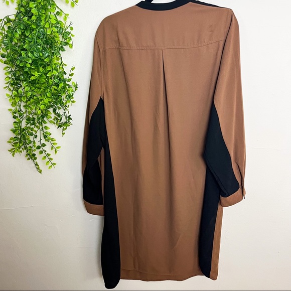 Lane Bryant Brown Black T-shirt Mini Dress Size 24 - Picture 5 of 6